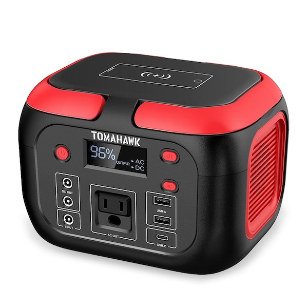 Portable Power Station, 155Wh 200W 4-Port Backup Lithium Battery USB-C